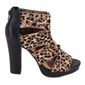 REPORT strappy bandage stretch knit heels 8.5